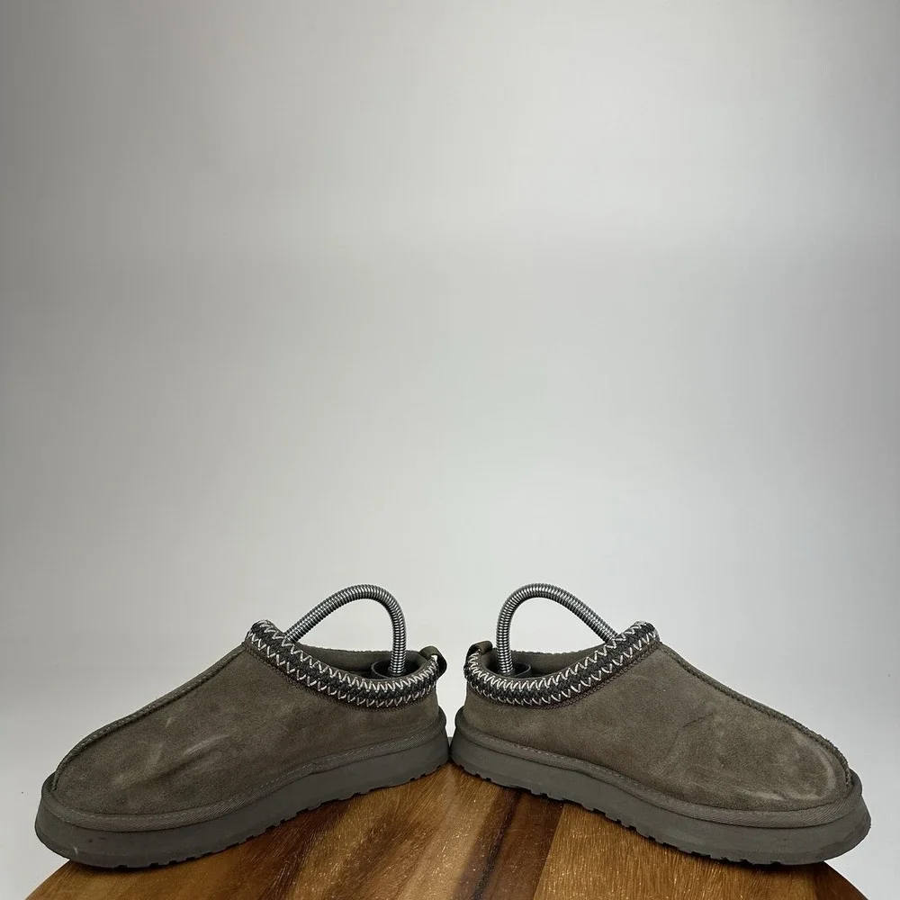 Big Kids Ugg Tasman II Brown Shearling Lined Comfort Slippers Size 5 Y GUC